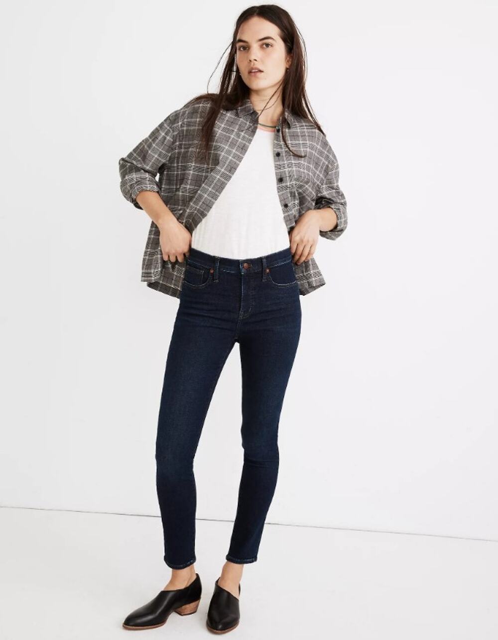 Madewell 9" Mid-Rise Skinny Jeans in Orland Wash TENCEL Denim Edition size 24